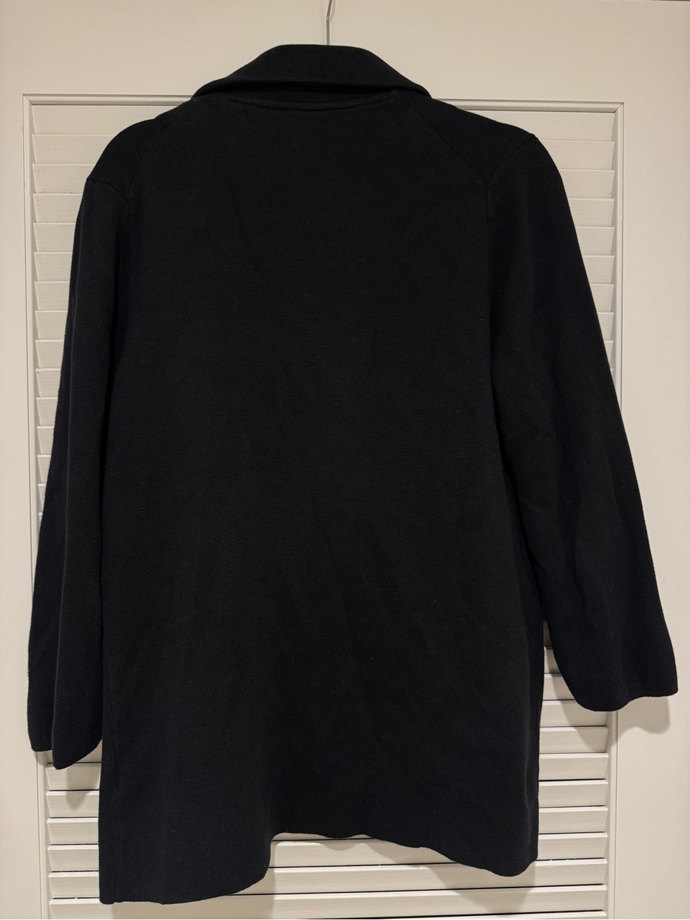 NWOT Quince Black 100% Organic Cotton Knit Blazer Size Small - Picture 7 of 10